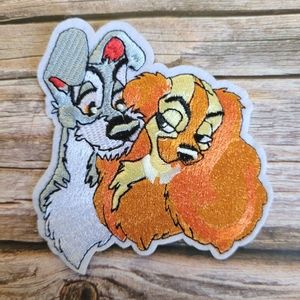 Lady And The Tramp Disney Cartoon Classic Embroidered Patch.